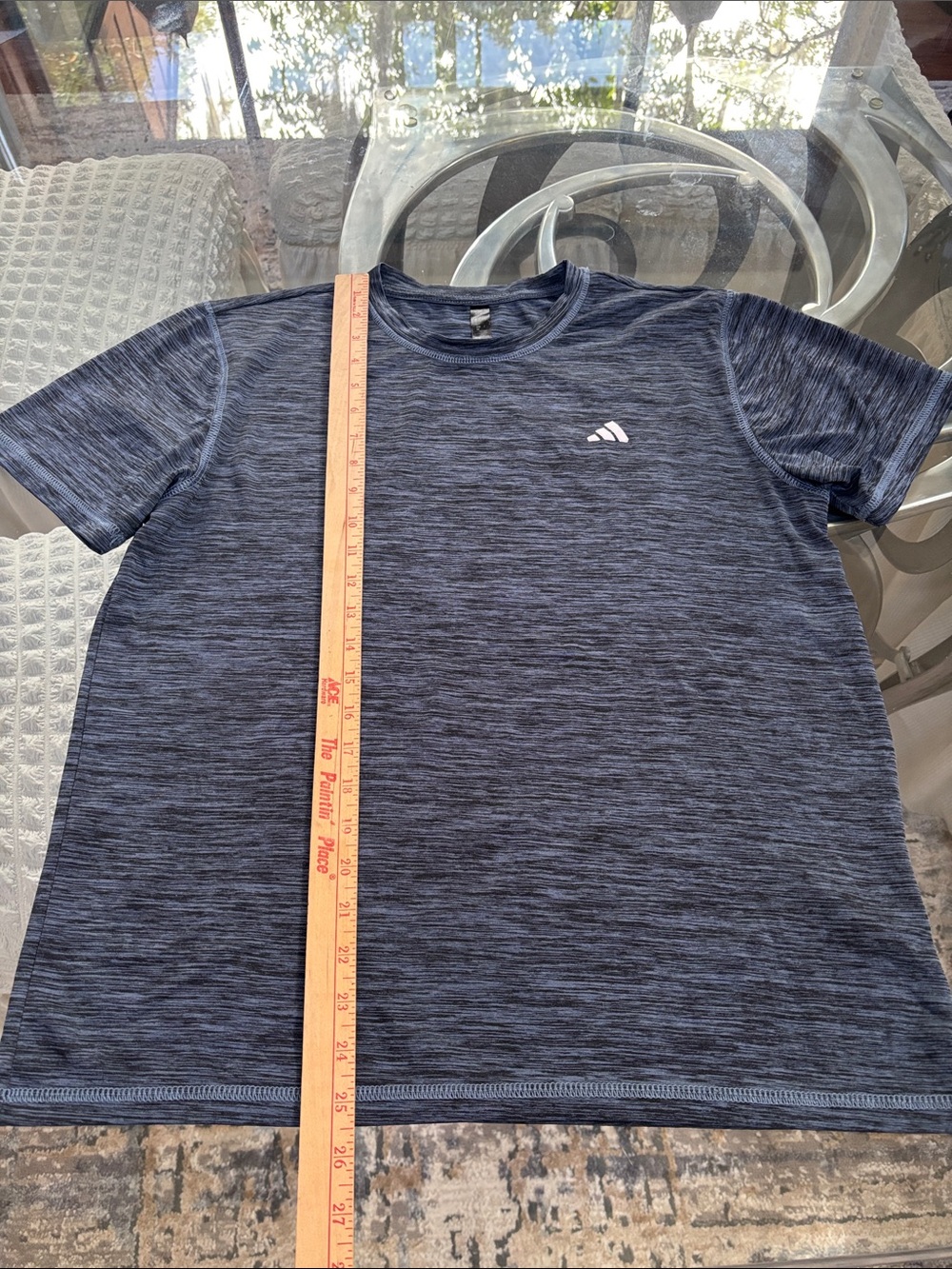 adidas Men’s Navy Heather Short Sleeve Athletic Tee